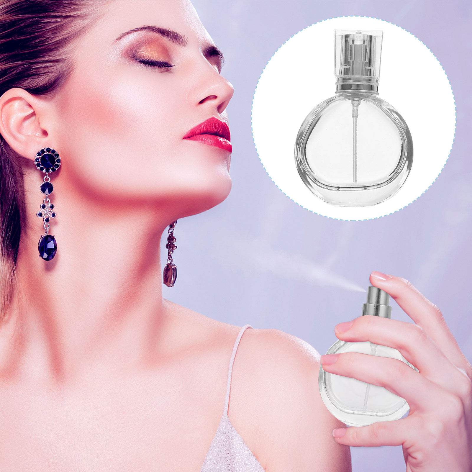 Misting Bottle Fine - 3개입 유리 향수병 리필 가능한 분무기