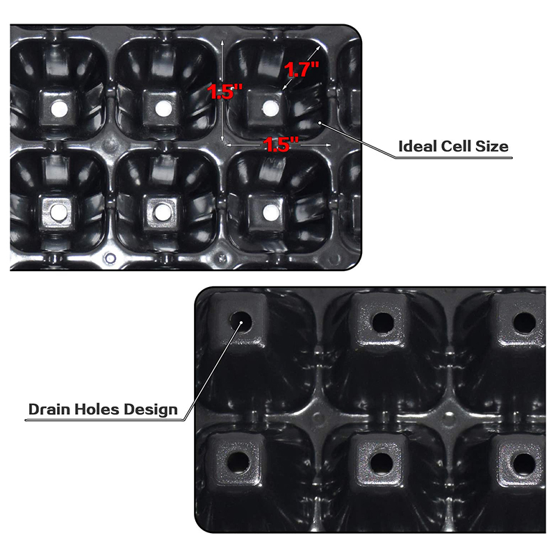 Propagation Tray 72 - VELIF-10 팩 씨앗 발아 트레이, 배수