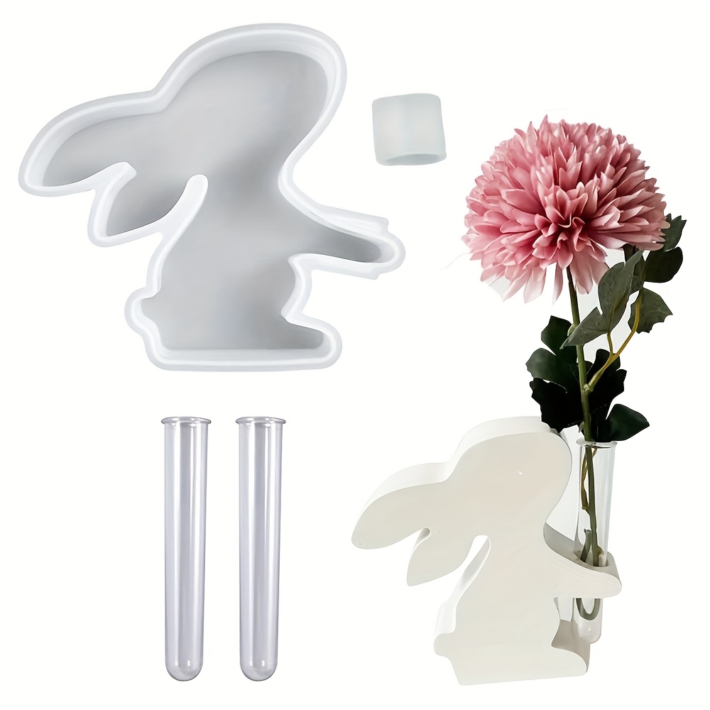 Propagation Station Vase - 4개/세트 부활절 토끼 실리콘 화병 몰드(테스트