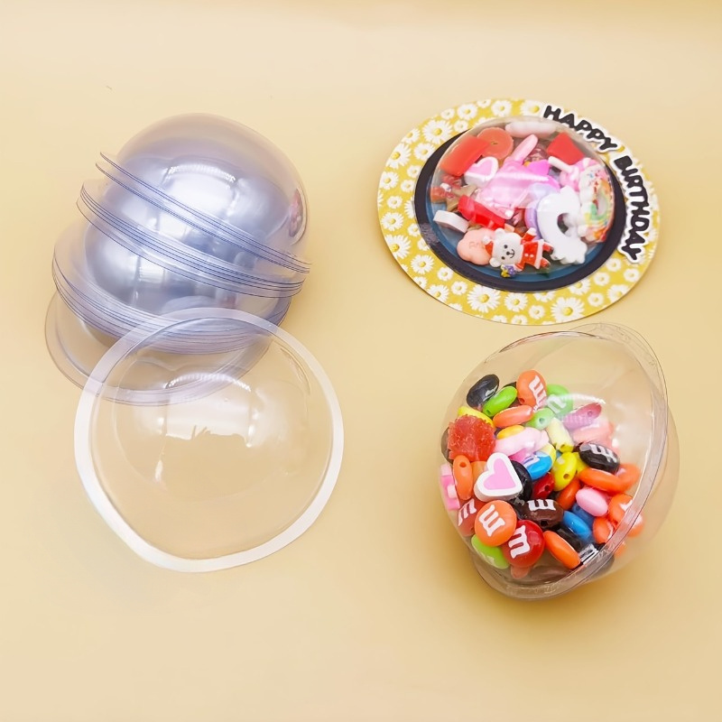 Plastic Dome Clear - 10개/세트 DIY 플라스틱 캔디 돔 세트,