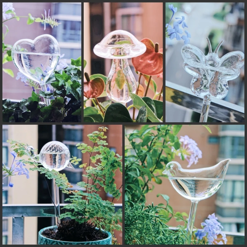 Self Watering Insert - 창의적인 유리 화분 꽃 물 공급기