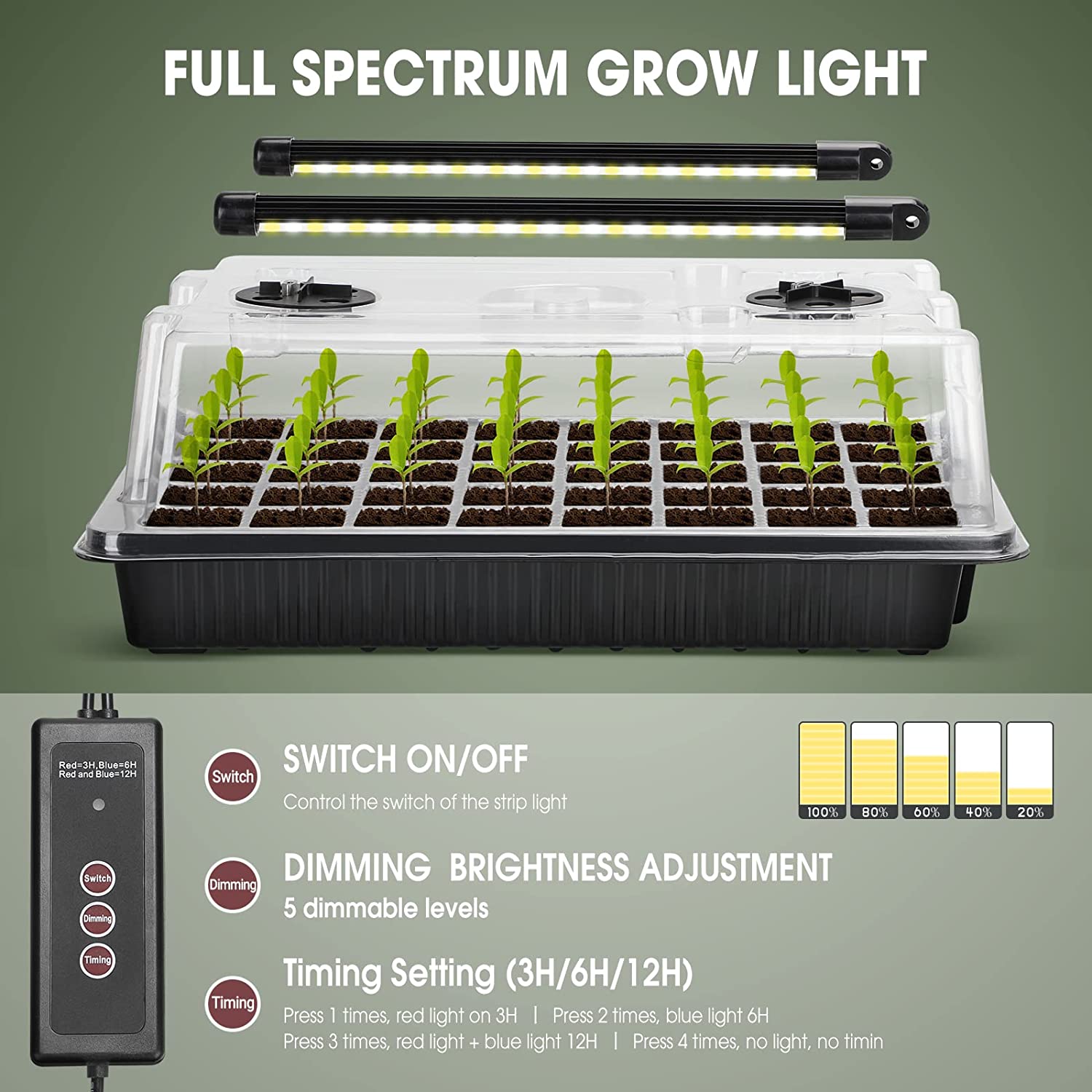 【베스트】1세트, 긴 스트립형 성장등 2개가 포함된 씨 - Humidity Dome Kit 리뷰 및 가격