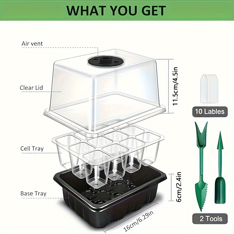 묘목 재배 키트 - 1/2/3세트, 8개의 LED 재배 - Humidity Dome Kit 리뷰 및 가격